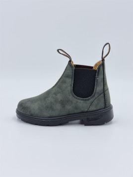 kids chelsea boots cuir rustic black