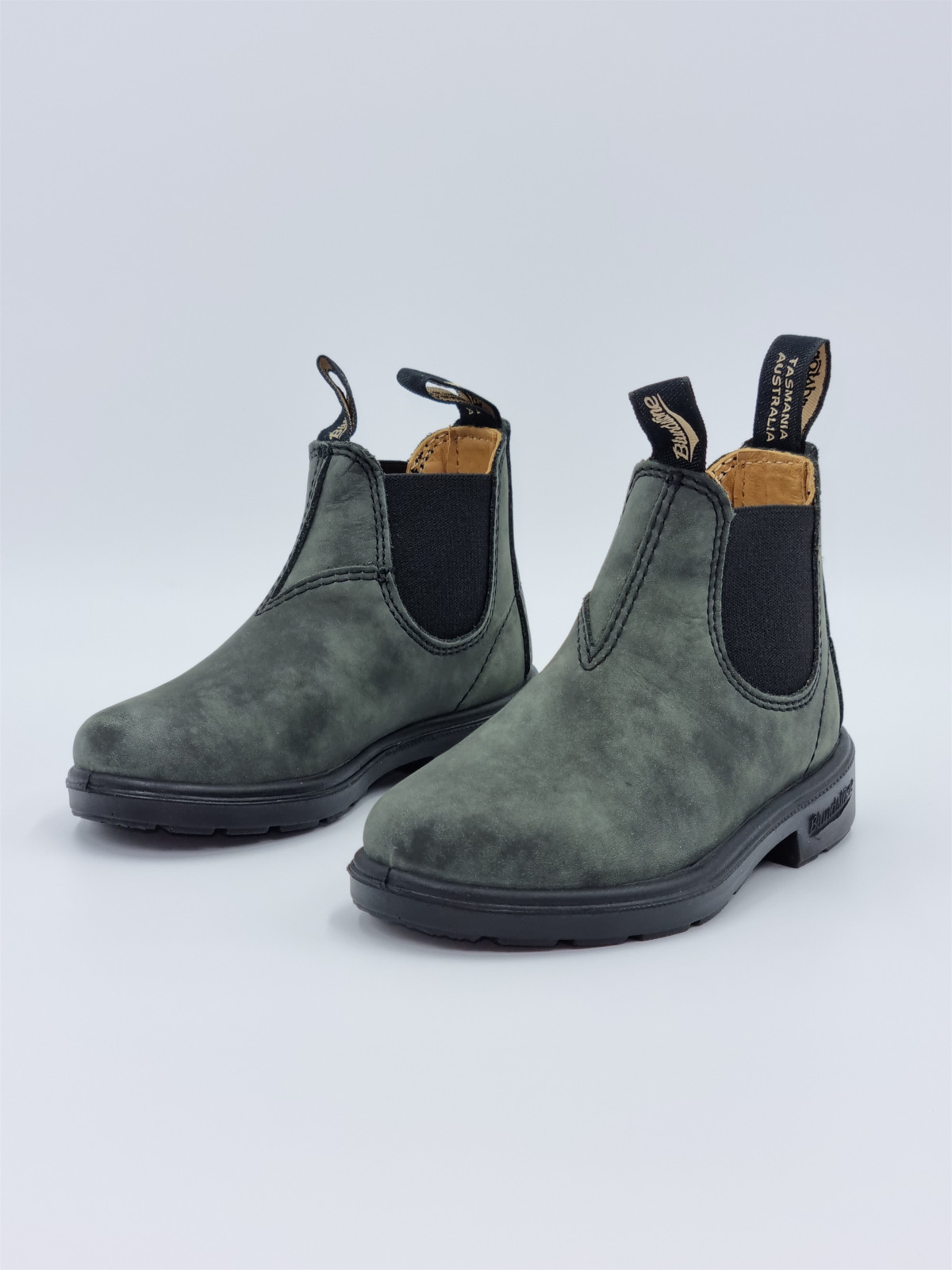 kids chelsea boots cuir rustic black