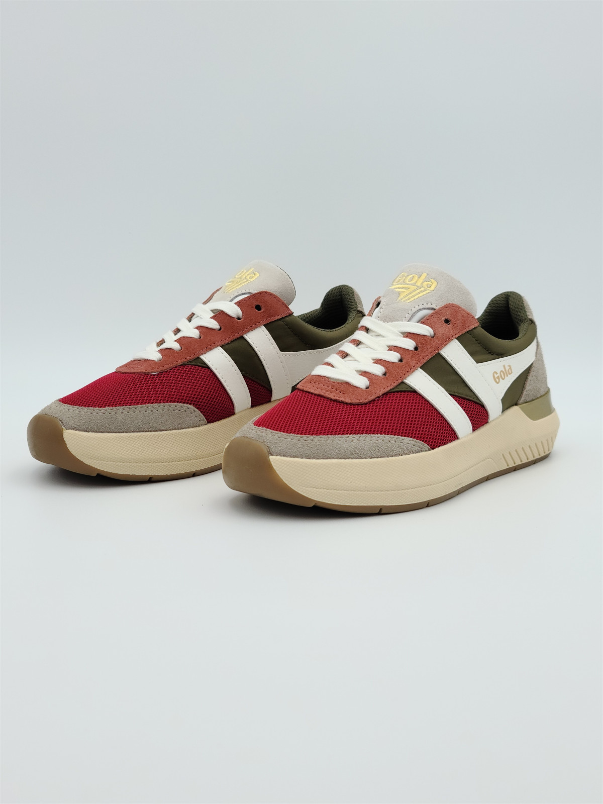raven nubuck/mesh/cuir raspberry/khaki/feather grey