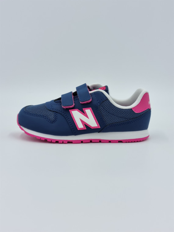 500 hook & loop textile bleu/rose