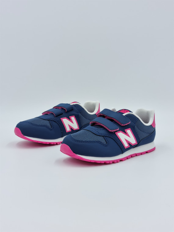 500 hook & loop textile bleu/rose