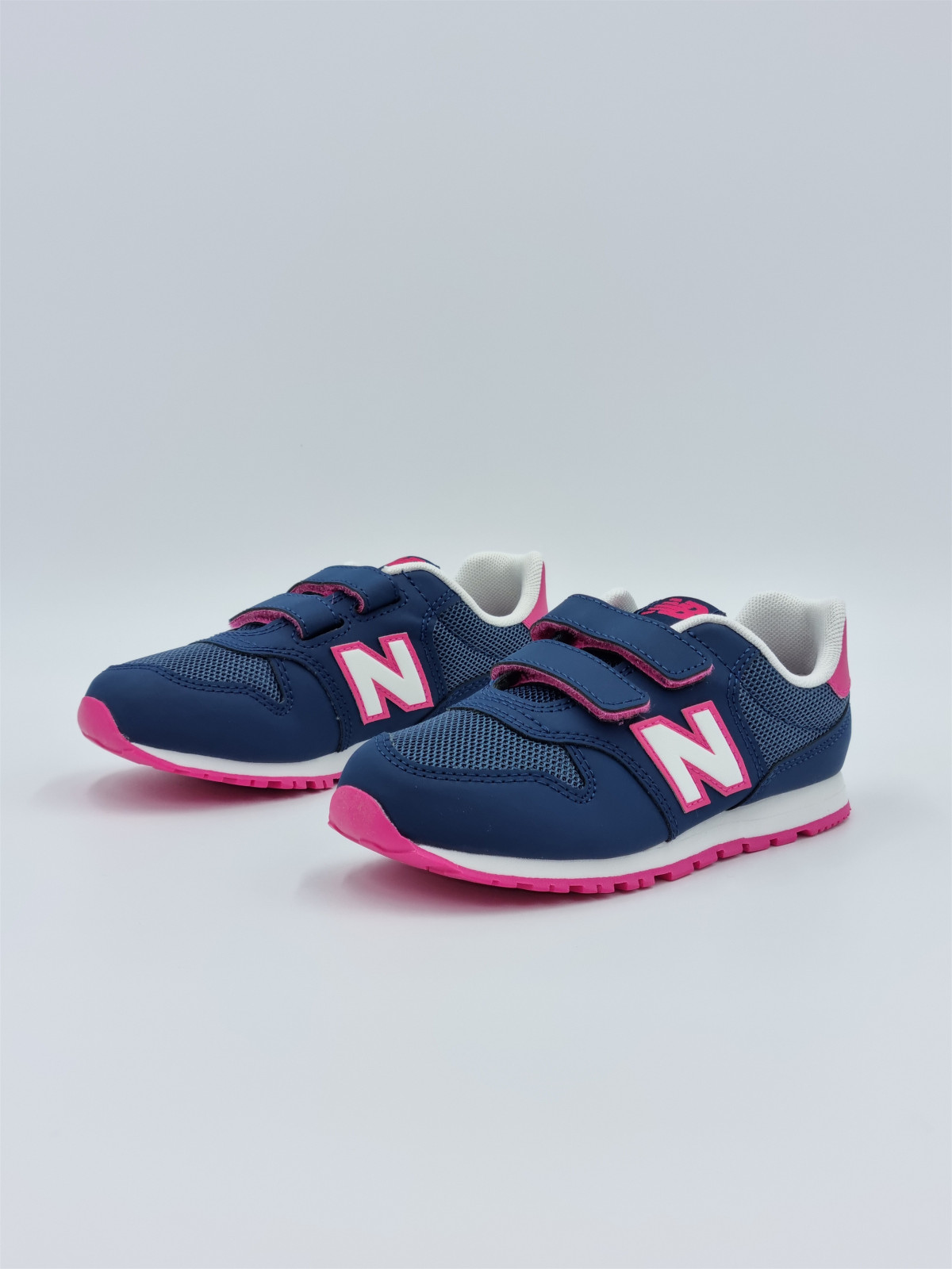 500 hook & loop textile bleu/rose