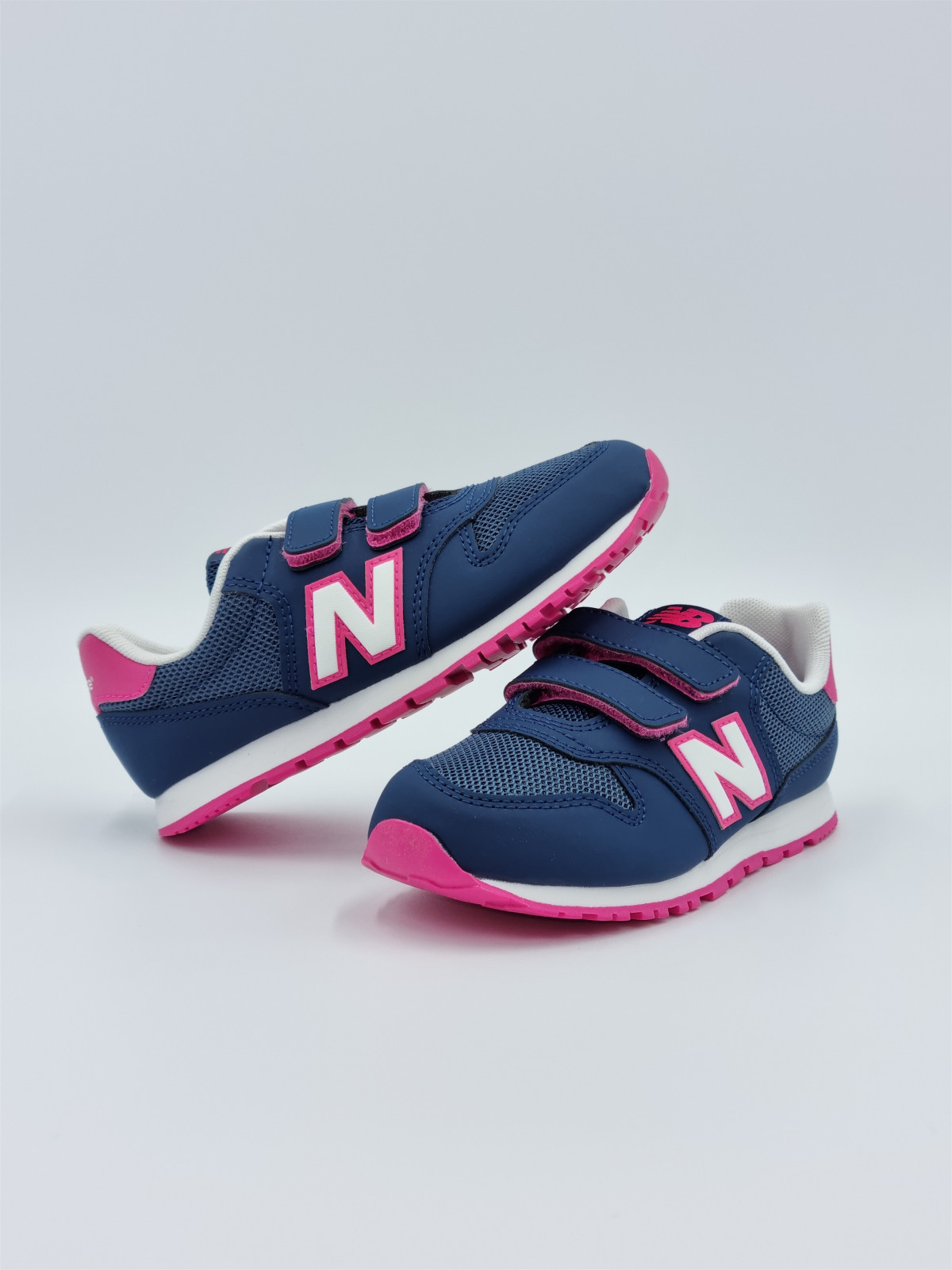 500 hook & loop textile bleu/rose