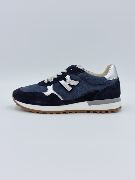 mania cuir/velours bleu