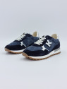 mania cuir/velours bleu
