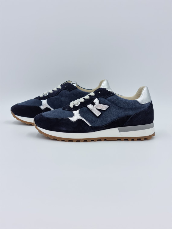 mania cuir/velours bleu