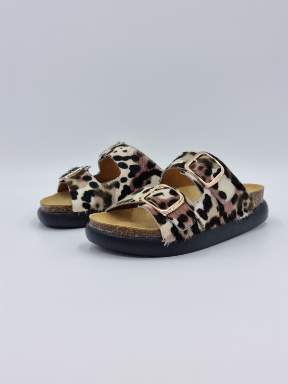 noelle chunky cuir pony multicolore