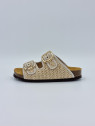 noelle cuir raphia beige