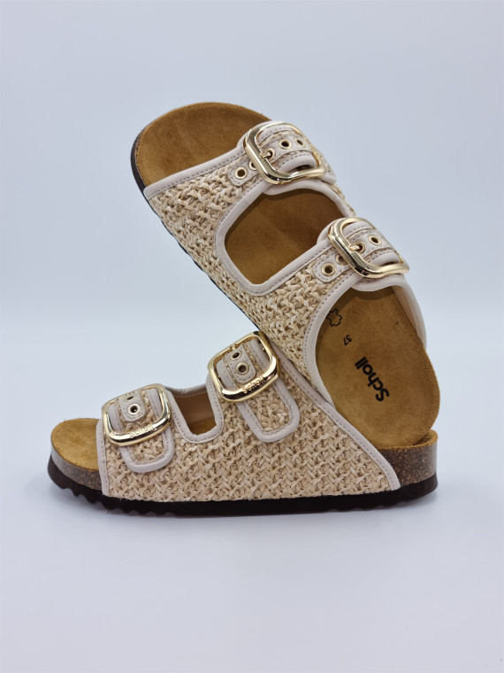 noelle cuir raphia beige