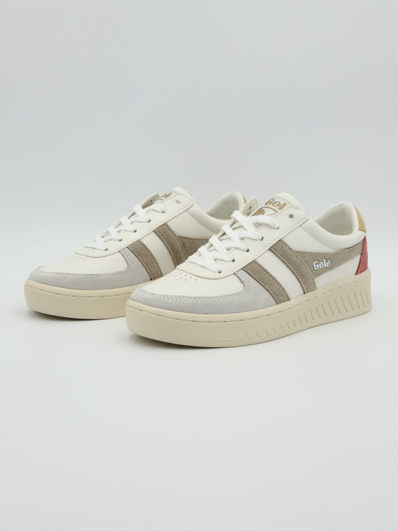 grandslam trident cuir white/bone/flax
