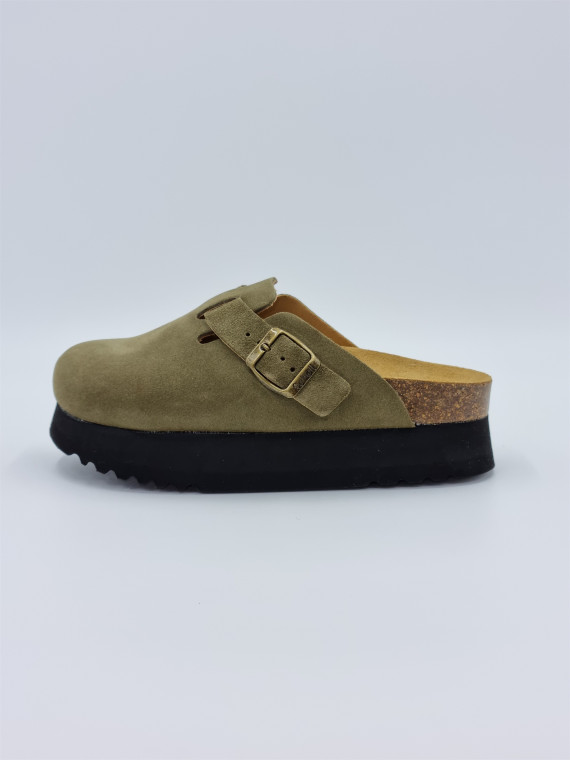 justine suede kaki