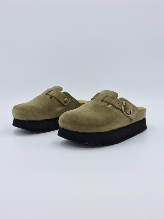 justine suede kaki
