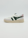 topspin cuir white/evergreen/pastel pink