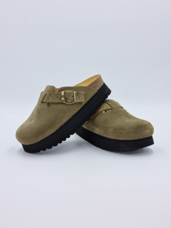 justine suede kaki