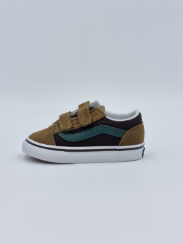 old skool v. nubuck/textile brown/multi