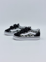 old skool v. nubuck/textile daisies black/white