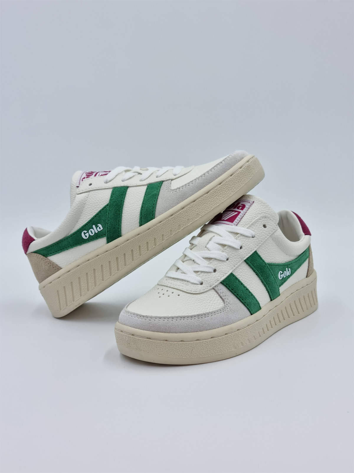 grandslam trident cuir blanc