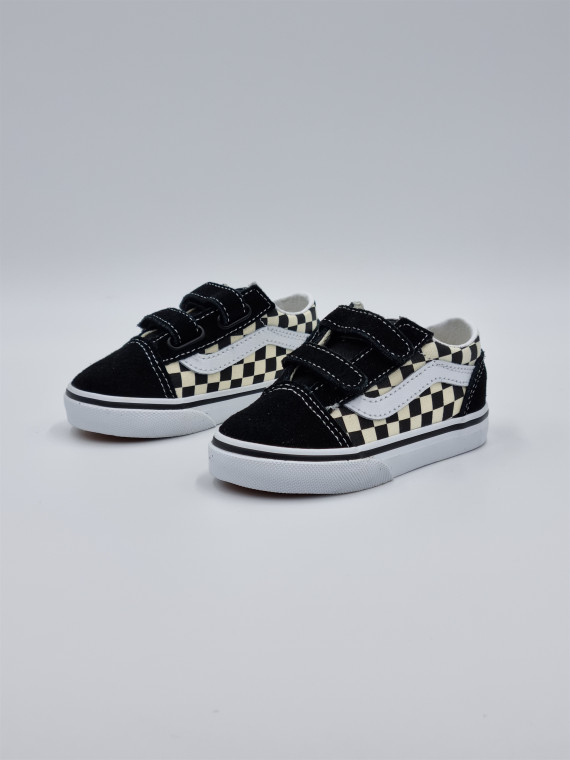 old skool v. nubuck/textile primary check blk/white