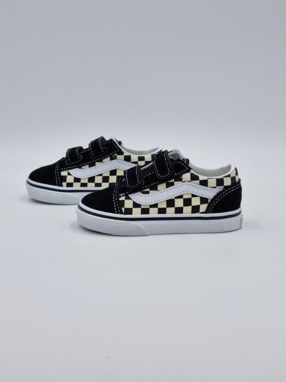 old skool v. nubuck/textile primary check blk/white