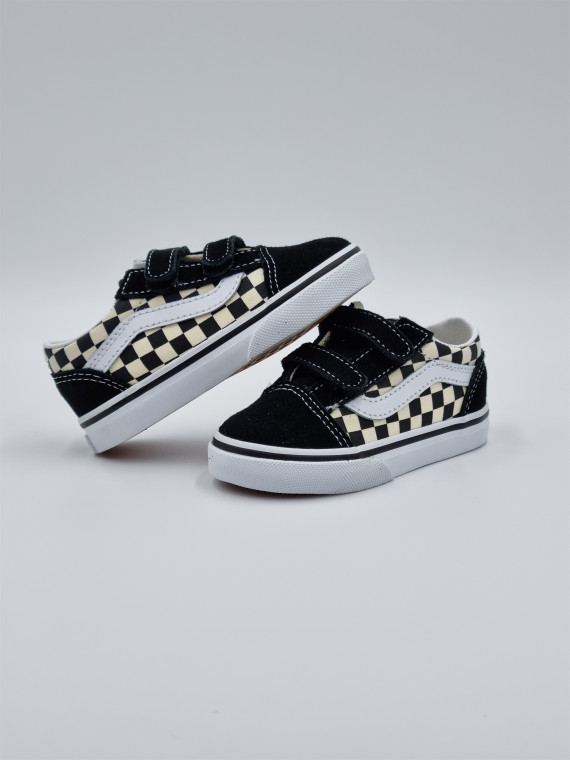 old skool v. nubuck/textile primary check blk/white