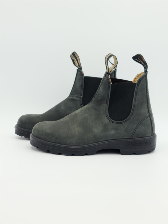 chelsea boots cuir 587 black rustic