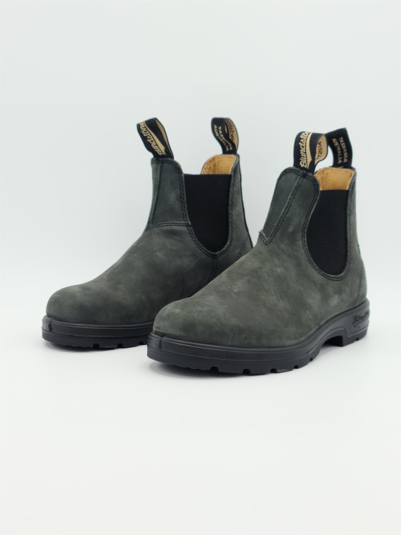 chelsea boots cuir 587 black rustic