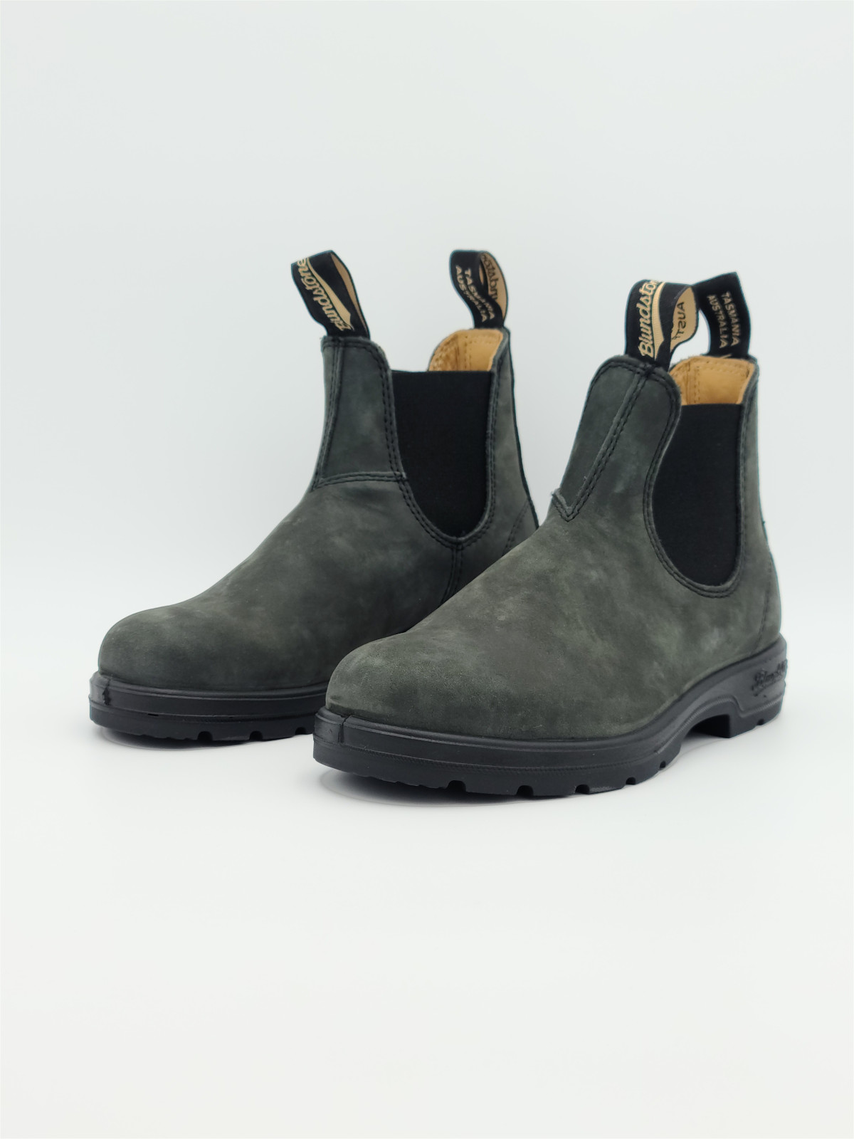 chelsea boots cuir 587 black rustic