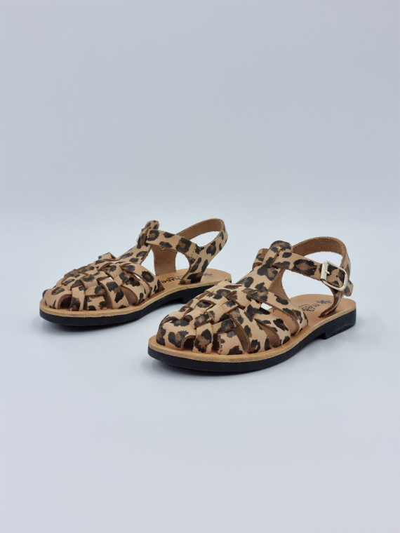 sunville cuir léopard