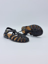 sunville cuir noir paillette