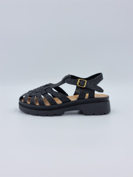 sunglass cuir noir paillette