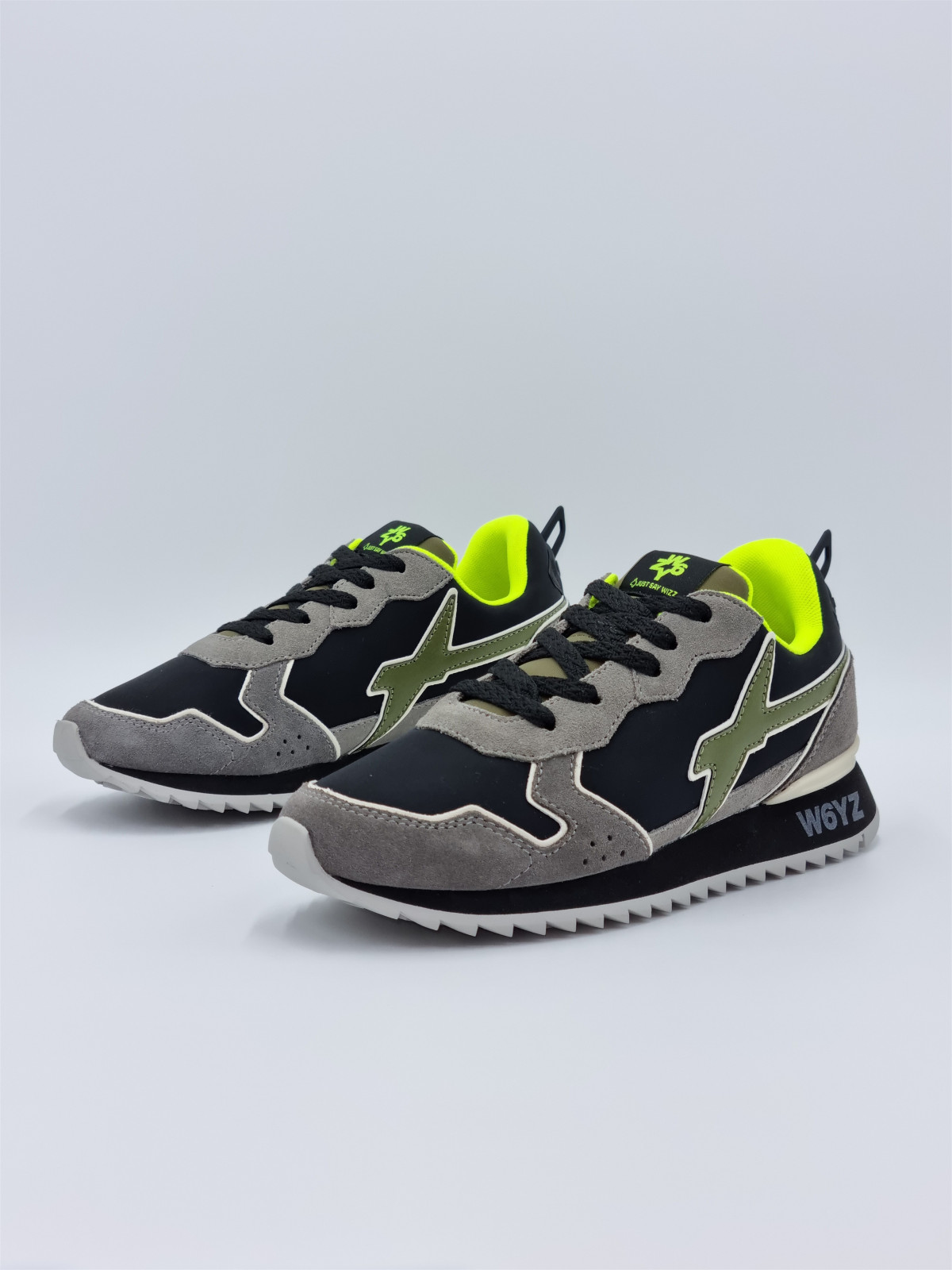 jet-j suede/nylon/fabric gris fonce