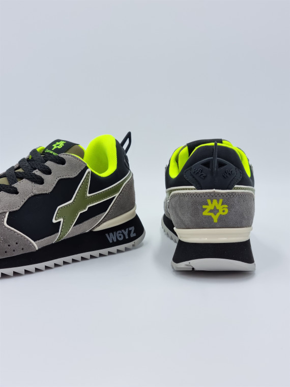 jet-j suede/nylon/fabric gris fonce