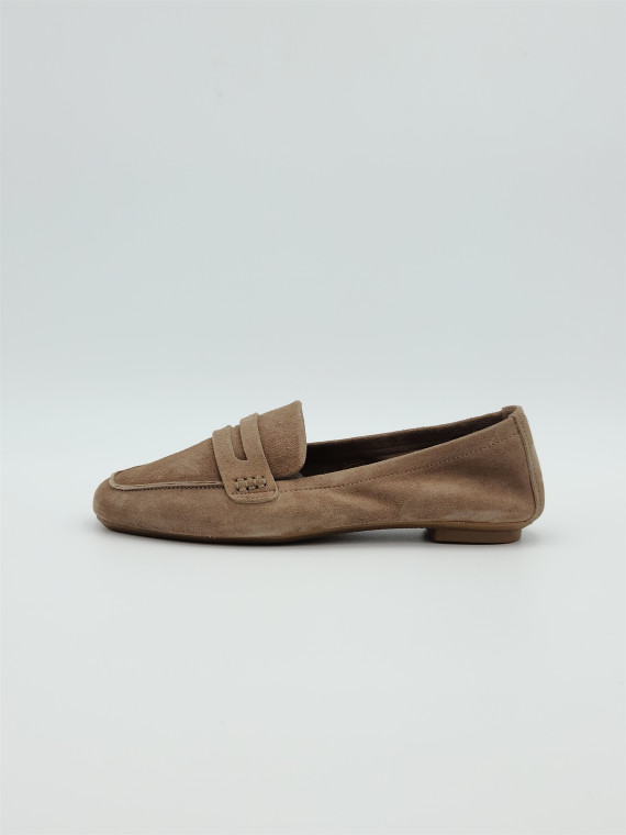 hema cuir velours taupe foncé