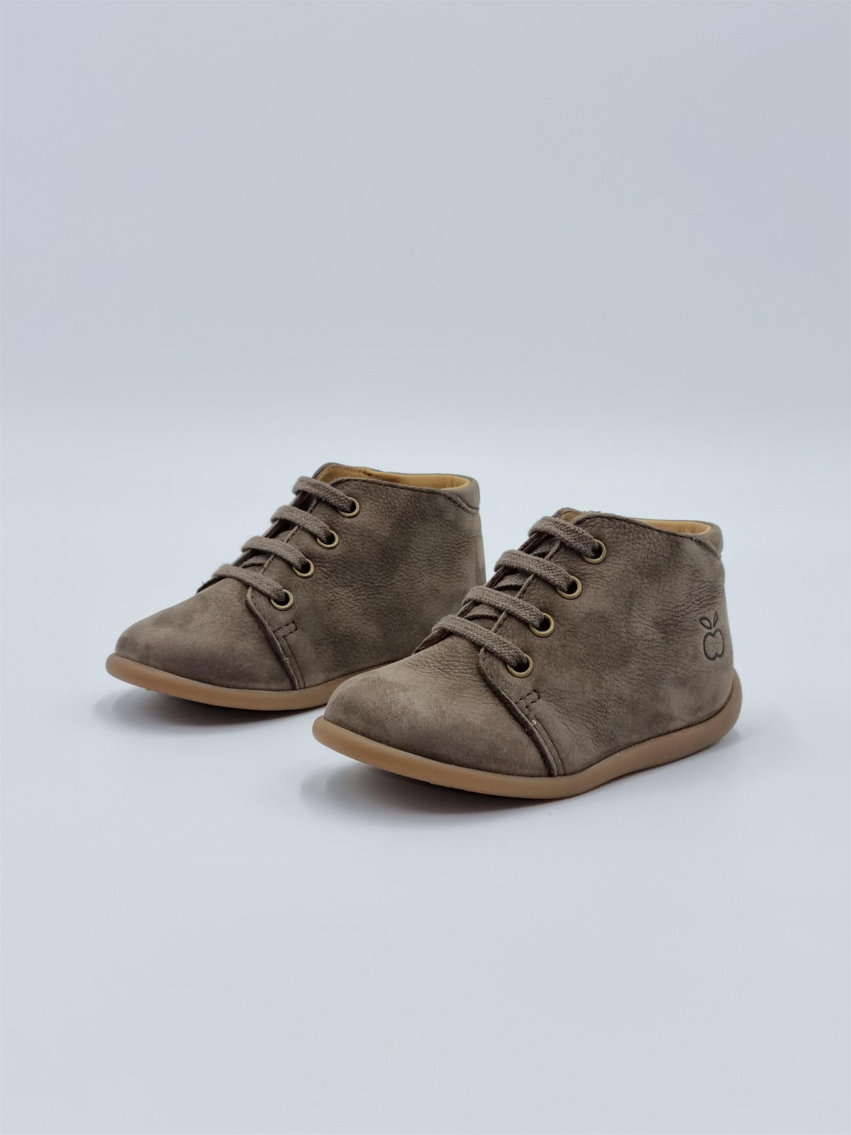 stand-up bottine nubuck marron glace
