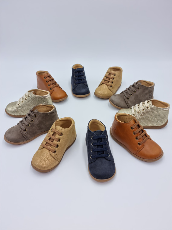 stand-up bottine nubuck marron glace