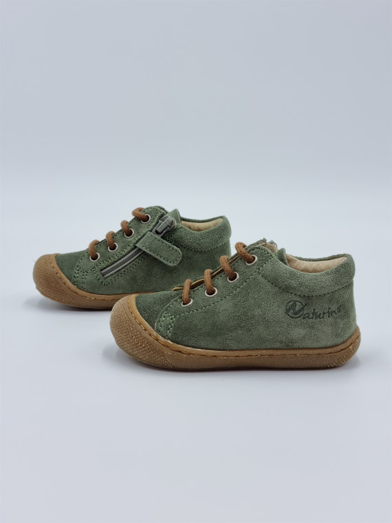 cocoon zip suede vert militaire