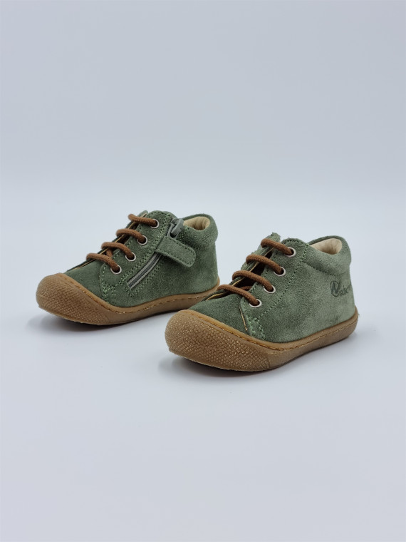 cocoon zip suede vert militaire