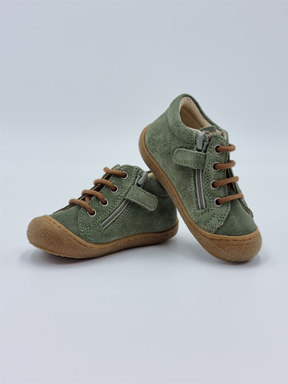 cocoon zip suede vert militaire