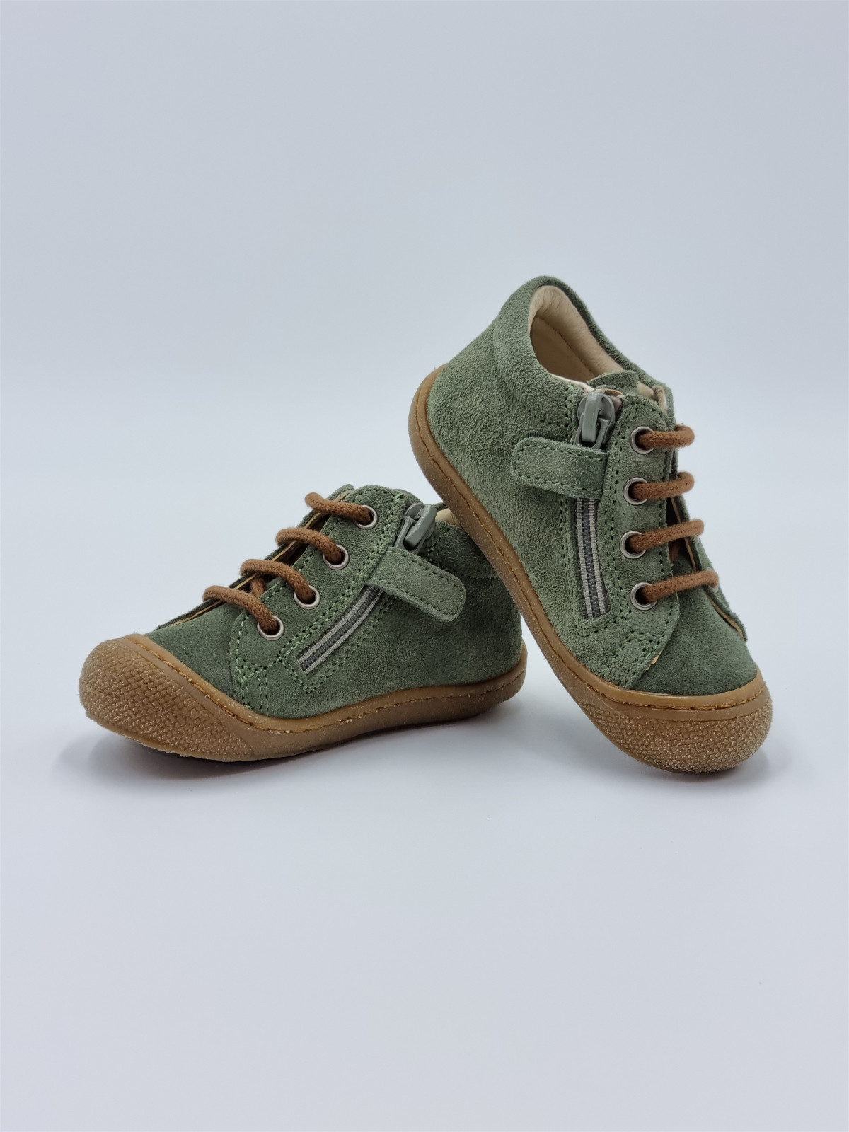 cocoon zip suede vert militaire