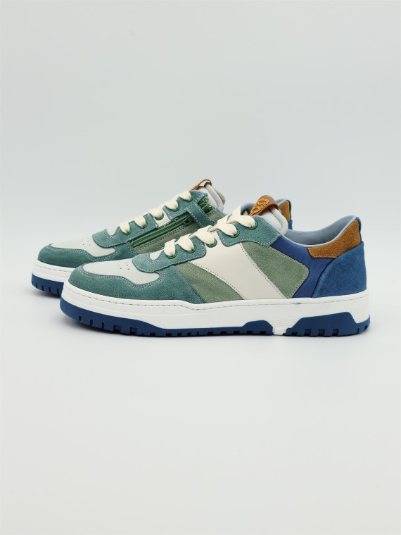 memor cuir/nubuck teal/off white