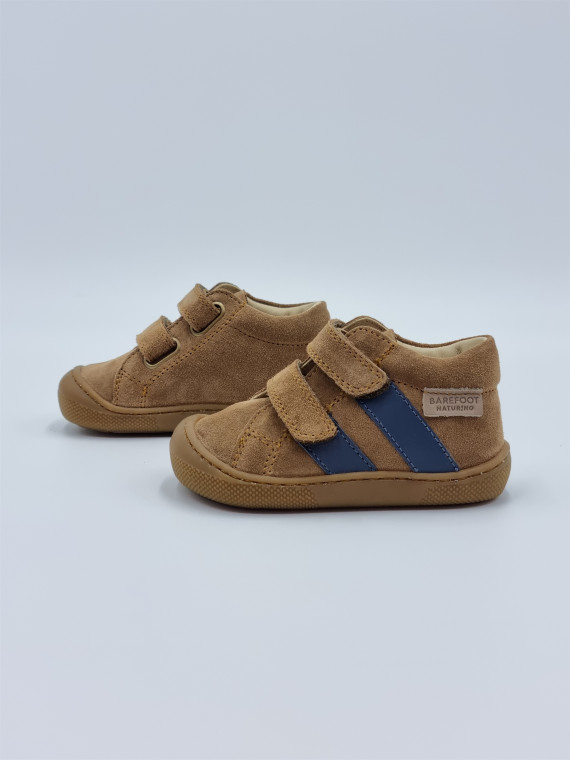 barefoot sabby vl suede/calf sole honey marron