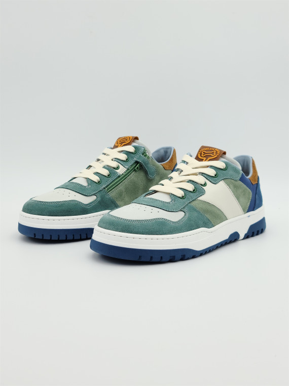 memor cuir/nubuck teal/off white