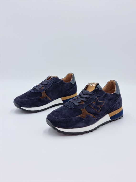 mania cuir/velours nuit/cacao