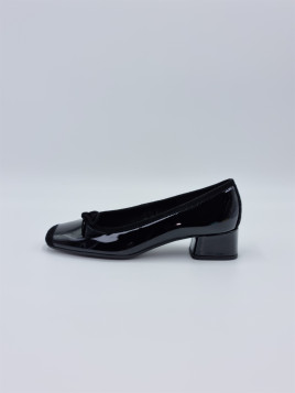 kyriel vernis/cuir velours noir