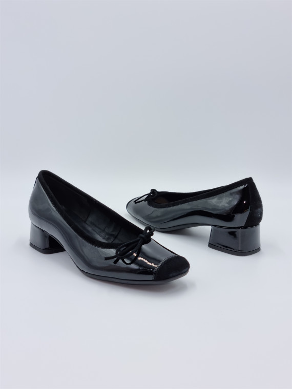 kyriel vernis/cuir velours noir