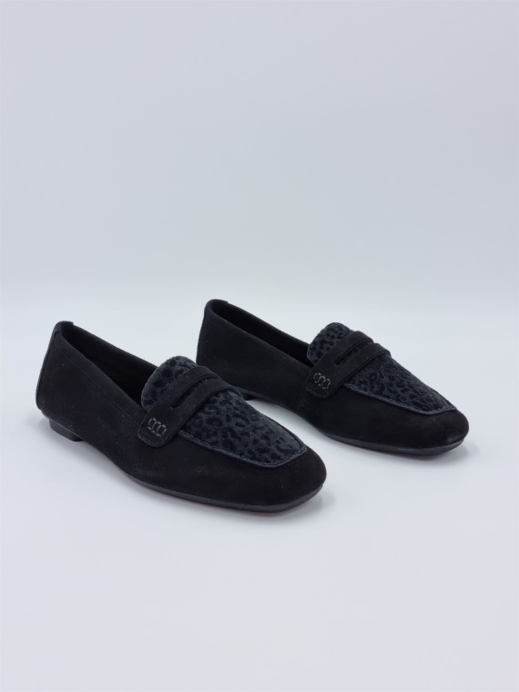 hema cuir velours leopard noir