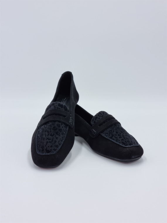 hema cuir velours leopard noir