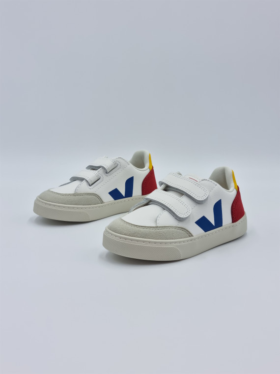 v-12 velcros cuir white_multico-pepper