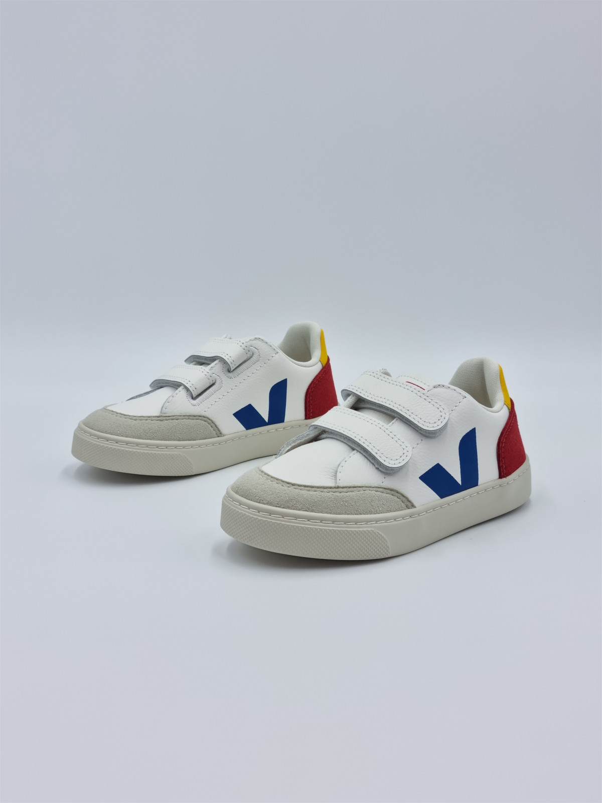 v-12 velcros cuir white_multico-pepper