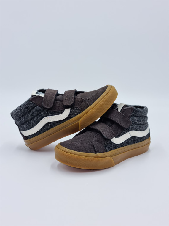 sk8-mid. nubuck/textile noir/miel